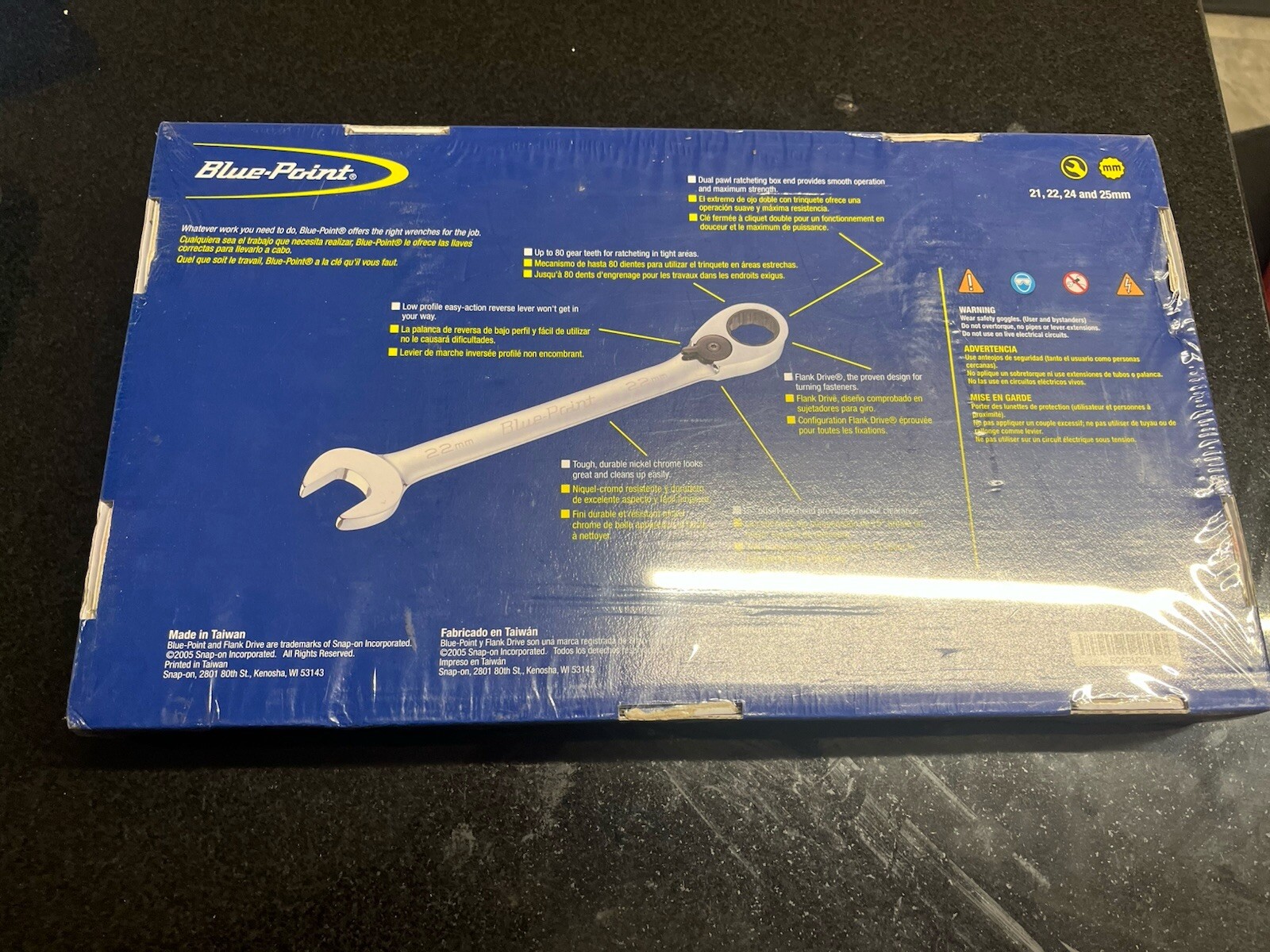 Blue Point 4 pc 12-Point Metric 15° Offset Ratcheting Combination Wrench Set