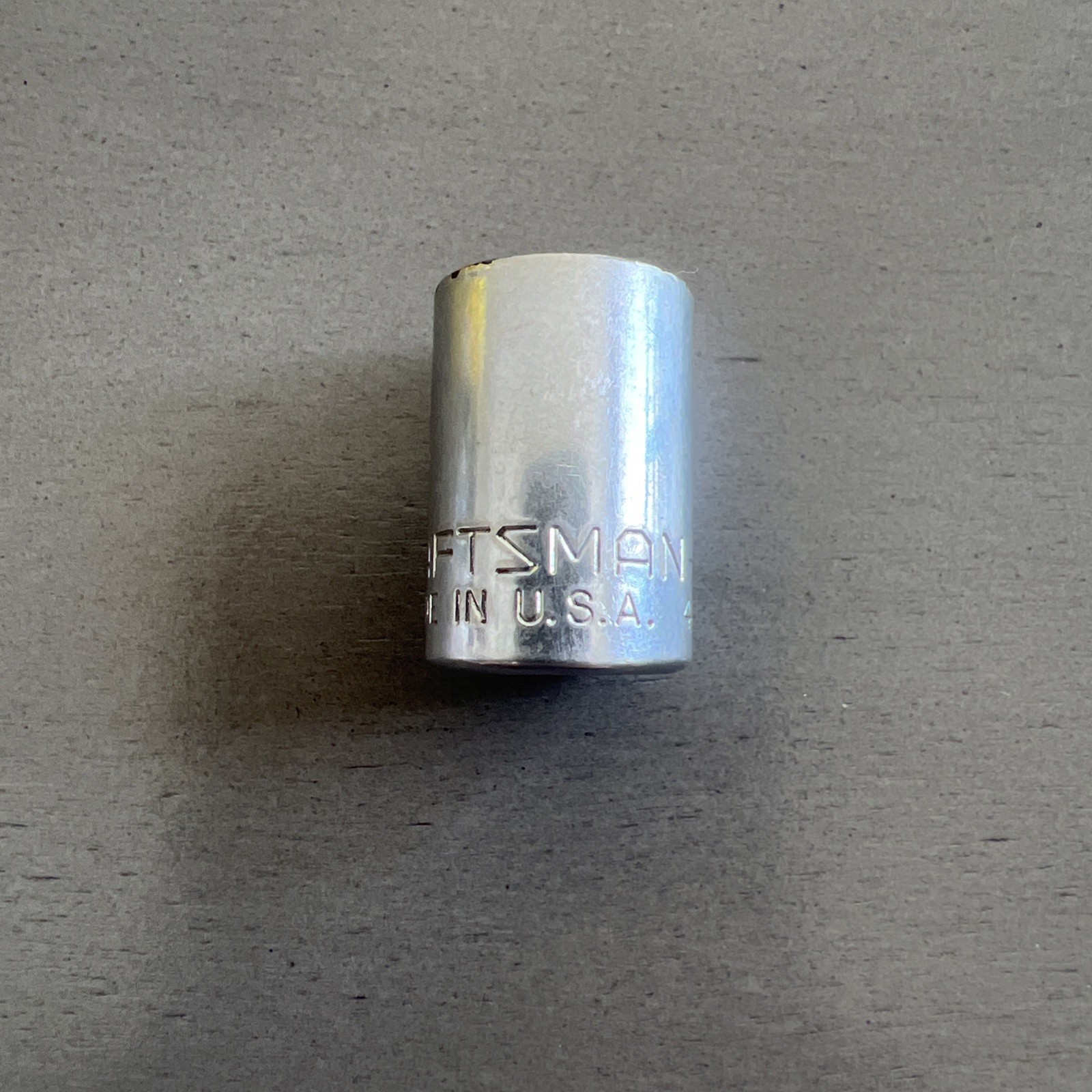 Craftsman -G- 7/16″ 12 Point Shallow Chrome Socket 3/8″ Drive 44332 USA