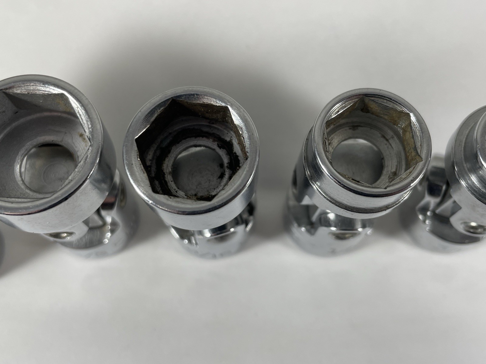 Vintage Craftsman USA 3/8” Drive, Swivel Socket Lot Of 5, 3/8 1/2 9/16 5/8 11/16