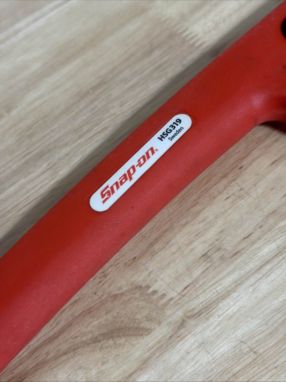 Snap-on Bi-Mold Soft Grip Handle Hacksaw HSG319 Red Very Nice 1B Needs Blade