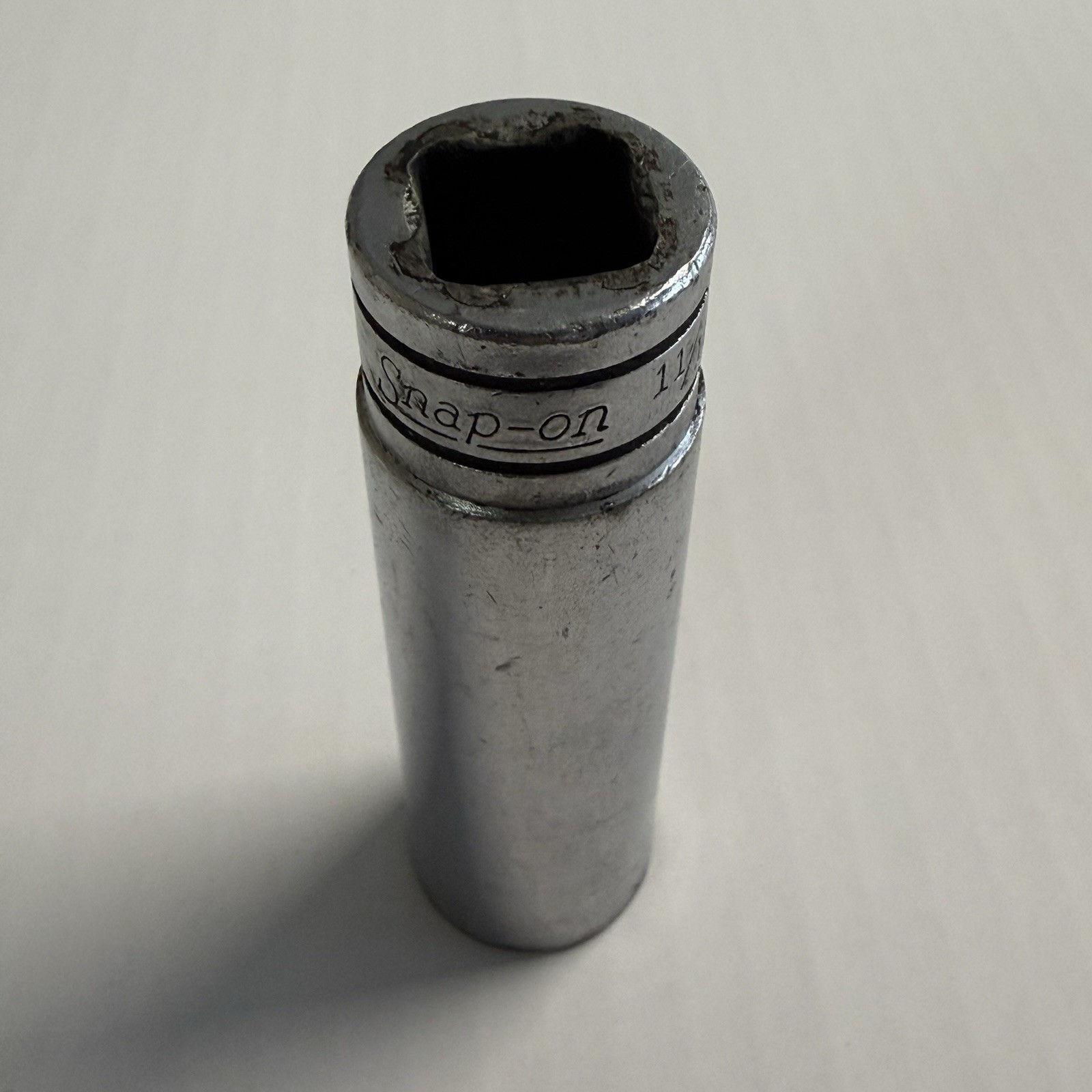 Vintage Snap On 11/16″ TS221 Deep Socket 1/2″ Drive SAE 6 Point Chrome USA