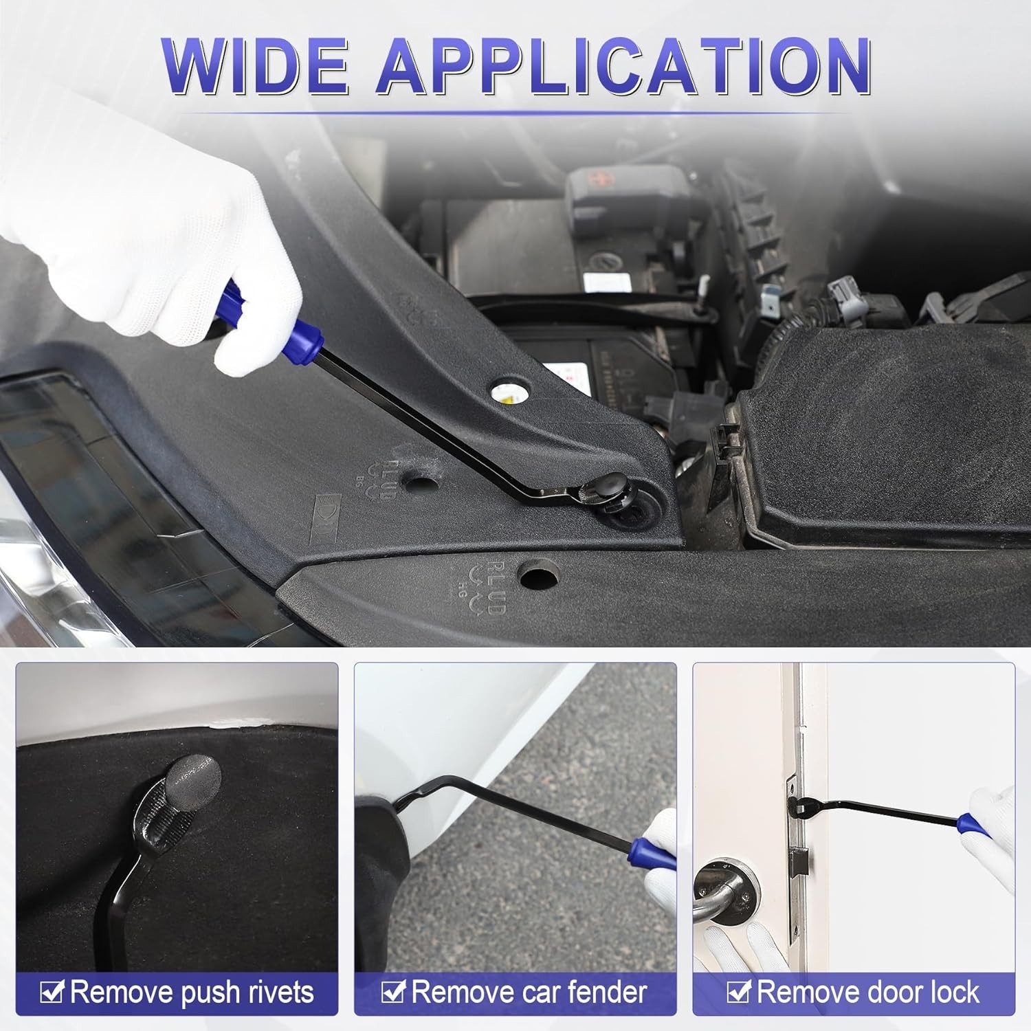 Versatile Blue Trim Removal Tool Kit – Safe for Interior Car and Home Projects