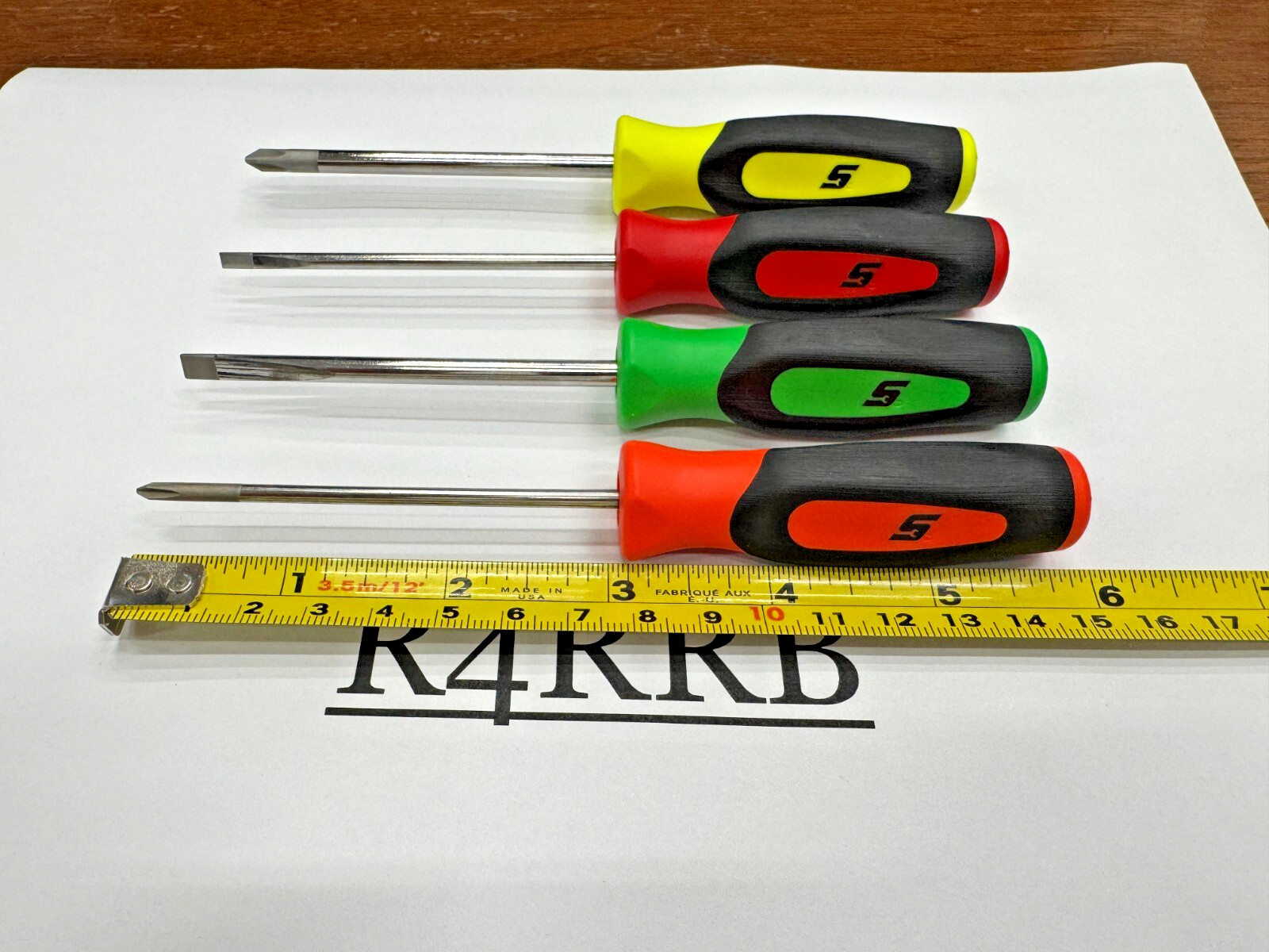 Snap-on Tools NEW MULTI-COLOR 4pc Mini Soft Grip Combo Screwdriver Set SGDX40BMC