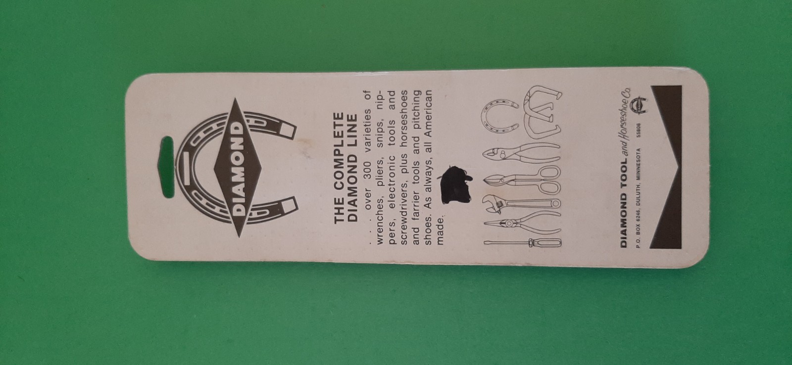 NOS Diamond Horseshoe Duluth USA 8″ K18 K18H Slip Joint Pliers New on card 5J