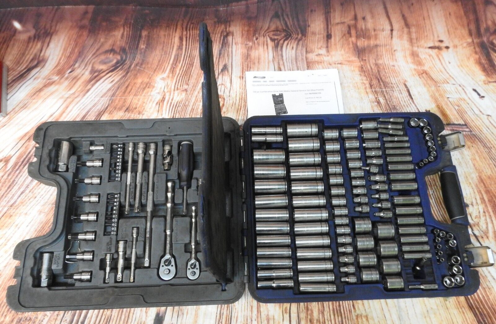 Blue-Point BLPGSSC155 155 Pc SAE Metric General Service Socket Set *Missing 3Pcs