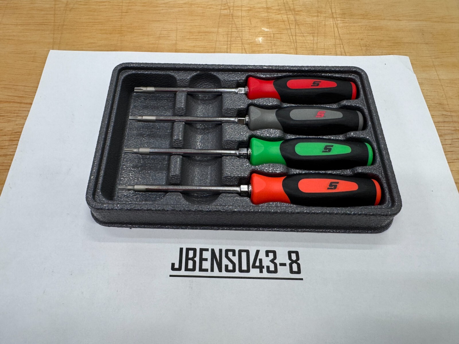 Snap-on Tools NEW MULTI-COLOR 4pc Mini Soft Grip Torx Screwdriver Set SGTX40BMC