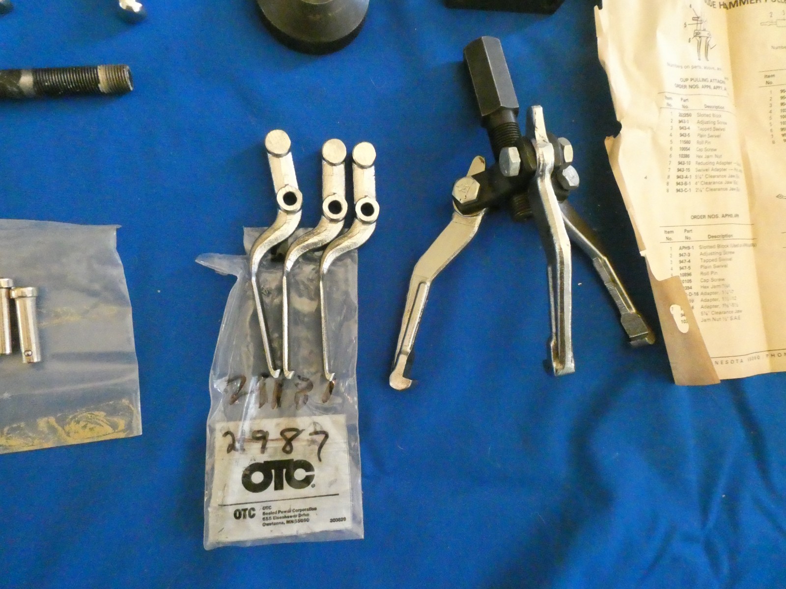 OTC Slide Hammer # 1178, Bearing Gear Puller Extractor,Wheel Puller, Extra Parts