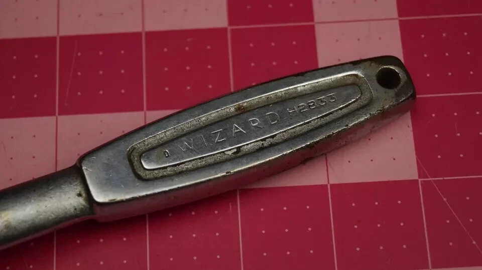 Vintage Wizard Forged in USA 1/2″ Drive Ratchet Model H2833 10-1/4 long