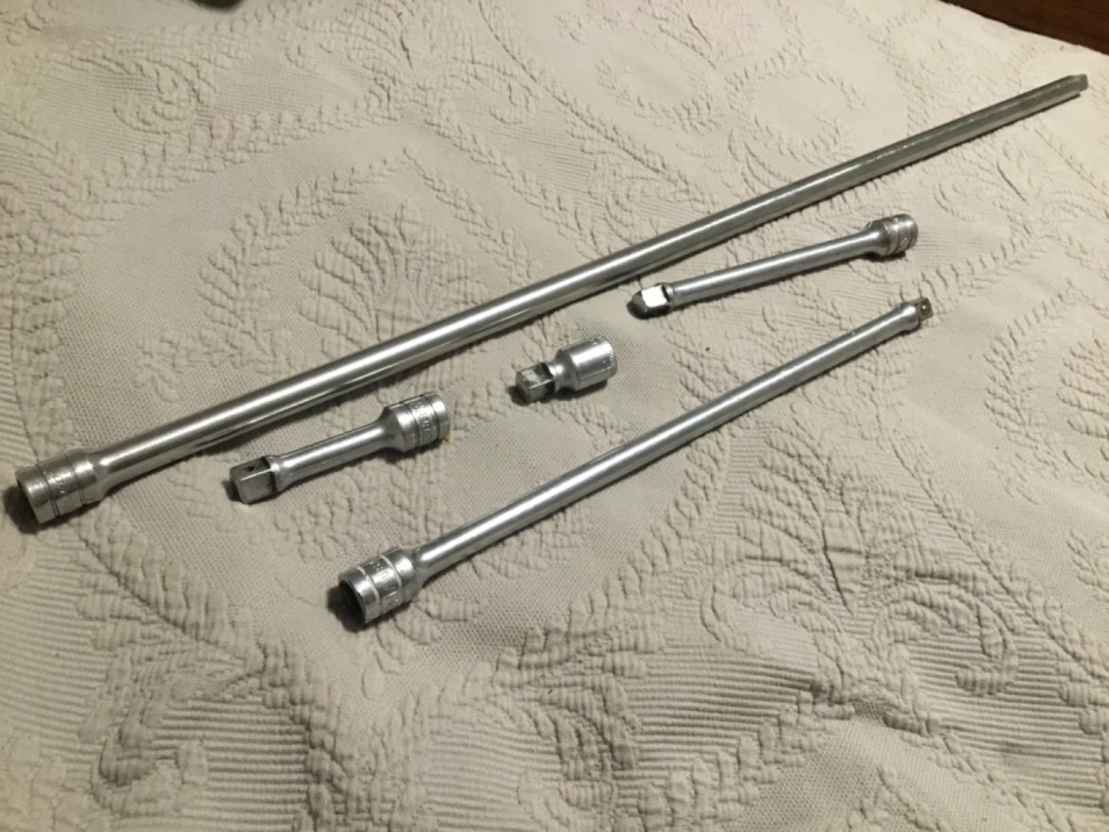 Snap-On 3/8 Drive Chrome Extension Set 5 pc set 1” , 2” ,6 “ ,11” , 24” long