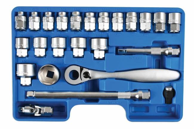 Laser 7103 24 Piece 1/2″ Drive Go Thru’ Socket Set