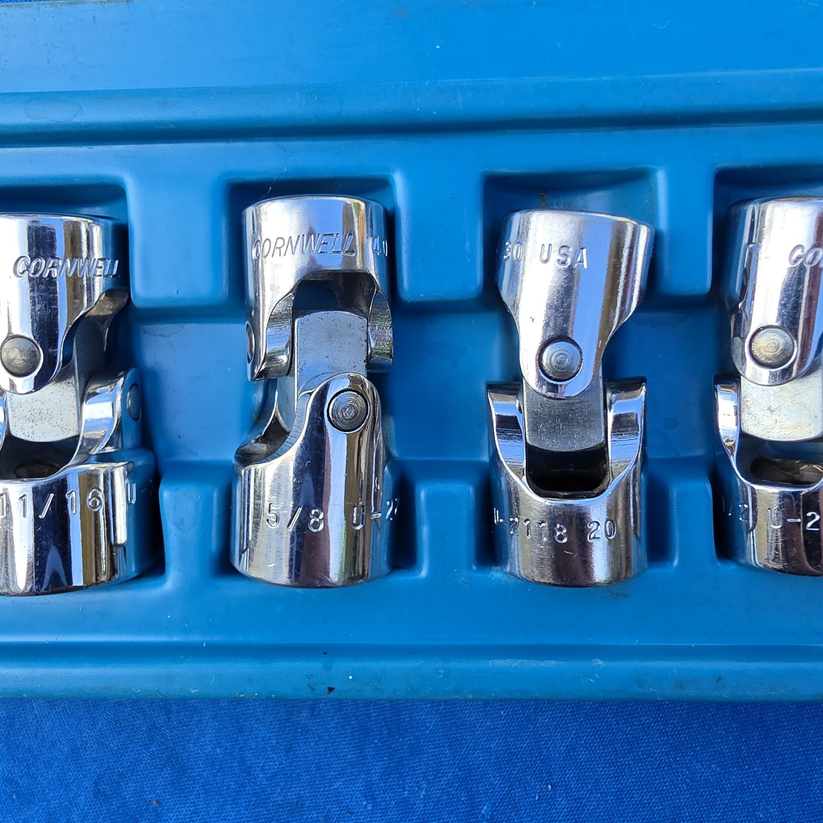 Cornwell 7pc SAE 3/8-3/4 Chrome Universal Swivel Socket Set 3/8″ Drive Mixed