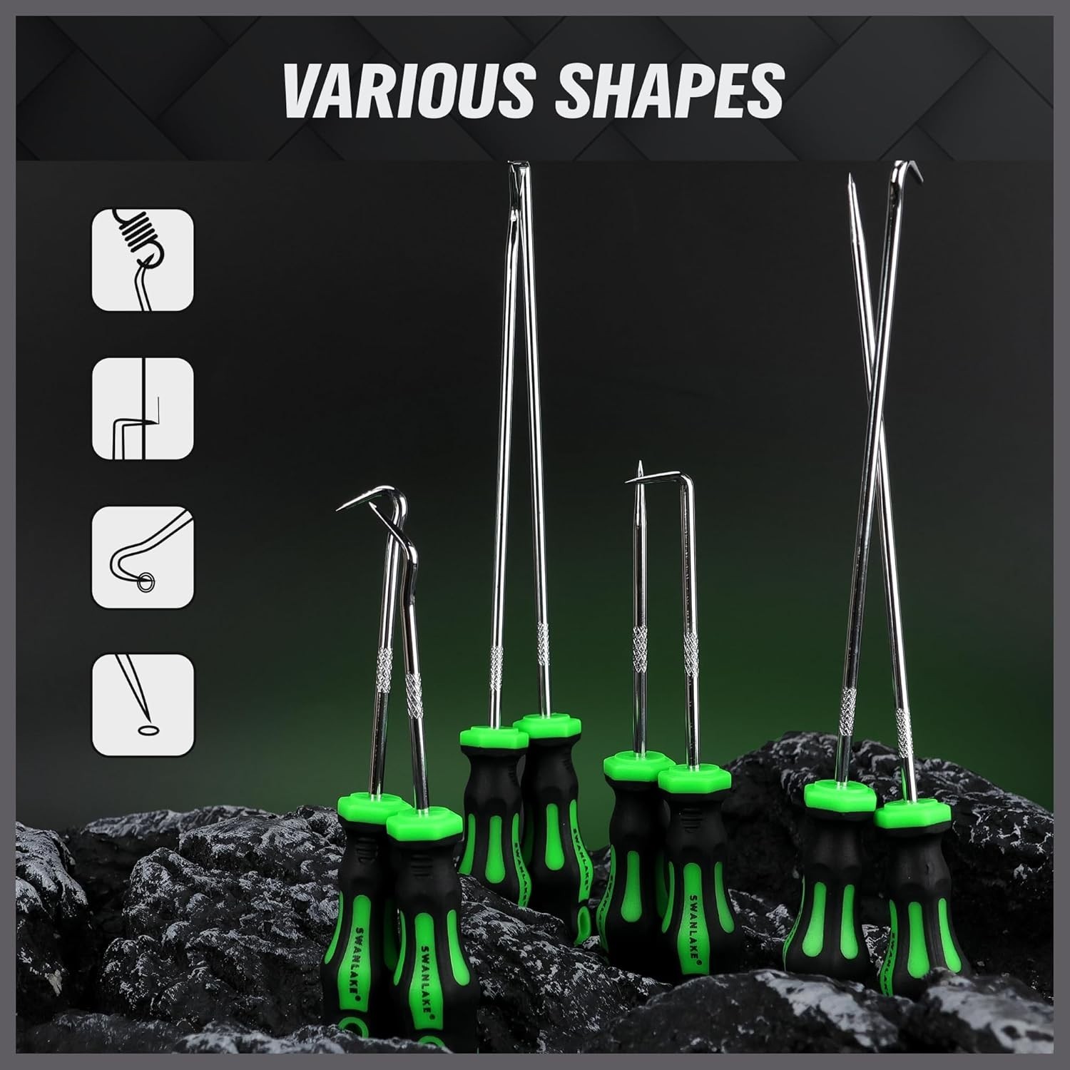 Professional 8-Piece Mini Pick Set – Non-Slip Precision for Automotive Repair