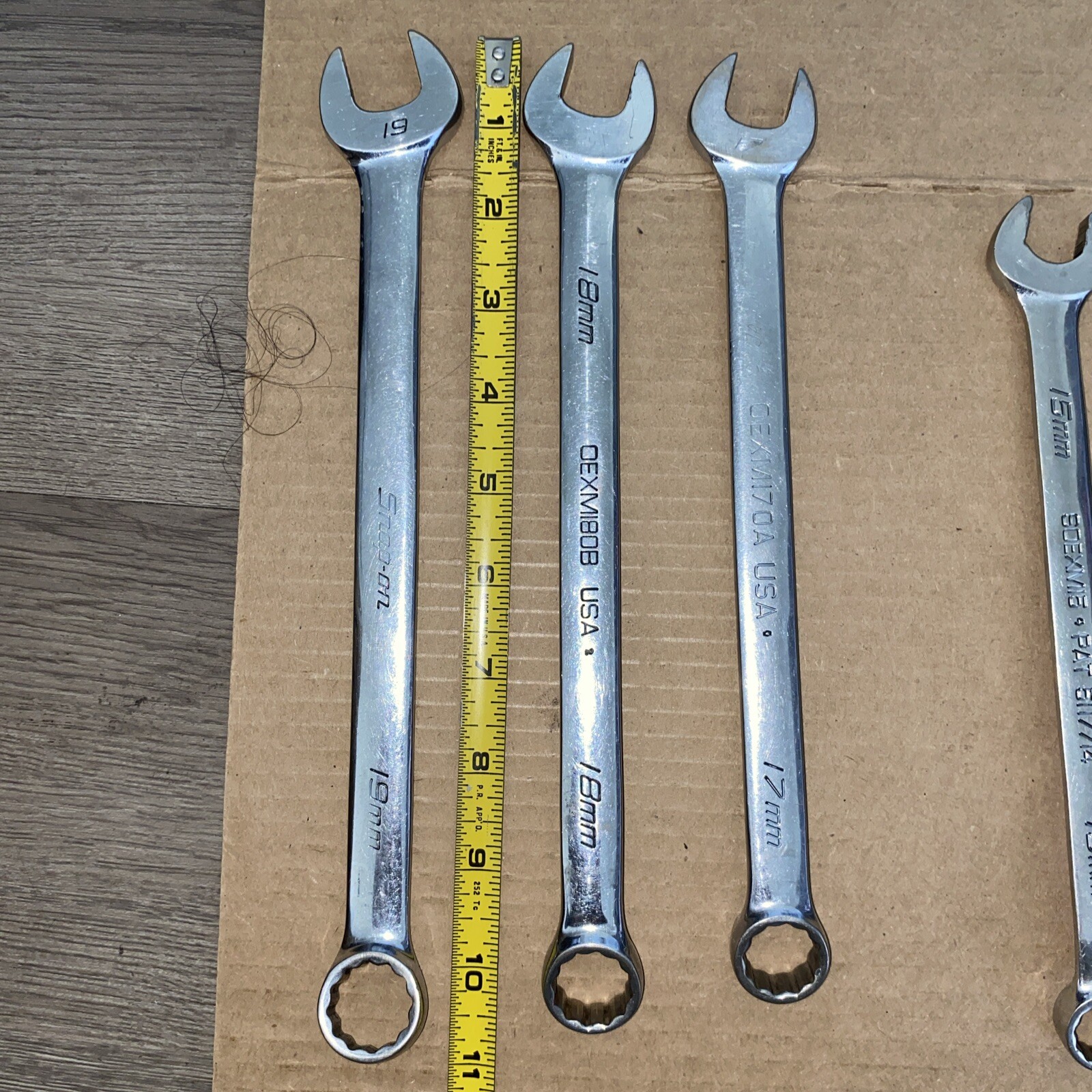 17 Snap On Combination Wrenches 8MM-15MM, 17MM-19MM & 6 Other Wrenches