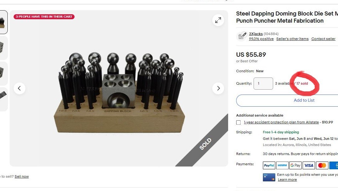 Steel Dapping Doming Block Die Set Metal Forming Punch Puncher Metal Fabrication