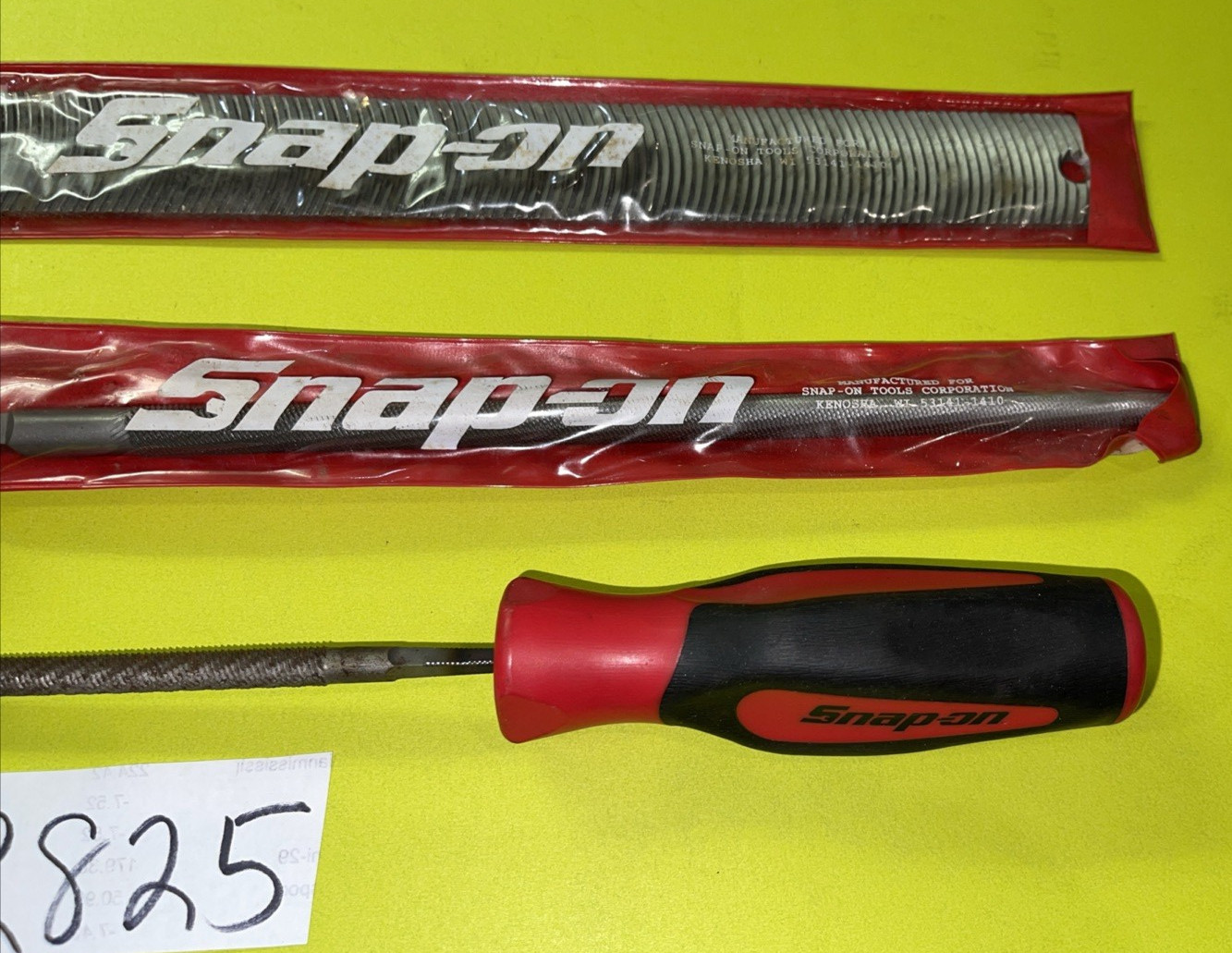SNAP-ON TOOLS 3 PIECE MIXED FILES SOFT GRIP RED HANDLES