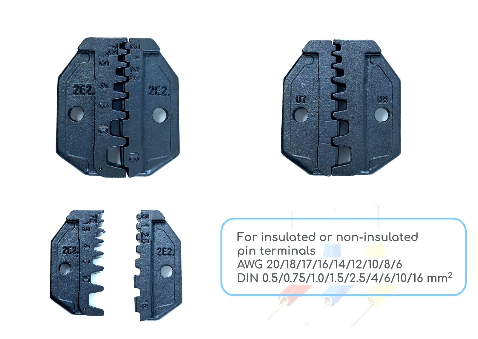 Ratchet Crimping Tool + Interchangeable Die HT-2E2 Automotive Pin Terminal