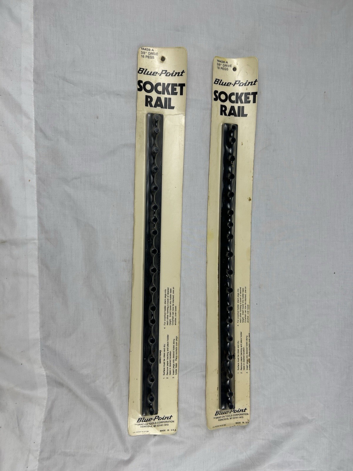 NOS Blue-Point YA438-A 3/8” drive 18″ socket storage rail – Made in USA 18 Pegs
