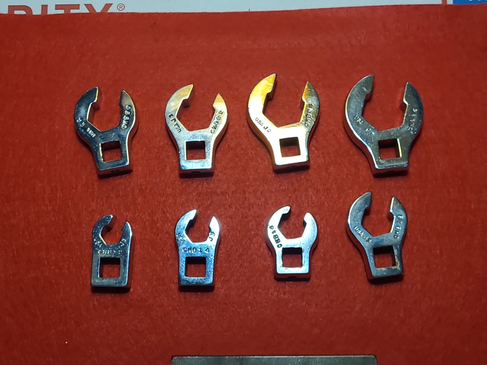 Mac 8pc 3/8 Drive SAE Crow Foot Flare Nut Wrenches Set 3/8-13/16 With Holder