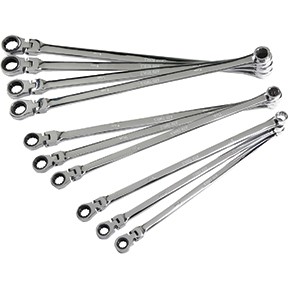 10pc Metric XL Flex Head Spline Ratcheting Box End Wrench Set ATD-6510 New!