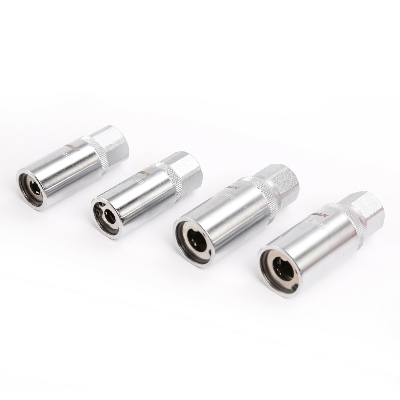 4pc Socket Stud Screw 1/2» Drive Stud Extractor Socket Set 6,8,10,12MM Hex Ends