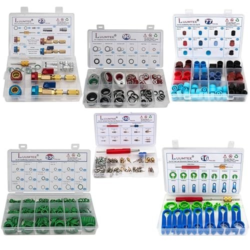 Car AC Repair Kit 838PCS R134A Valve Core Remover Installer Tool O Ring Seals