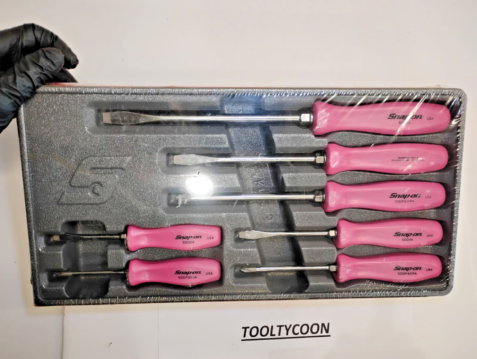 Snap-on Tools USA NEW NOS 7PC PEARL PINK Hard Handle Screwdriver Set SDDX70APP