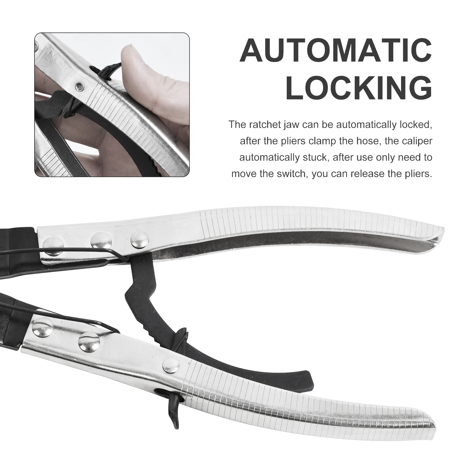 3pcs Ratcheting Hose Pinch Off Pliers Set, 8″ 10″ 12″ Car Hose Fuel Pinch Pliers