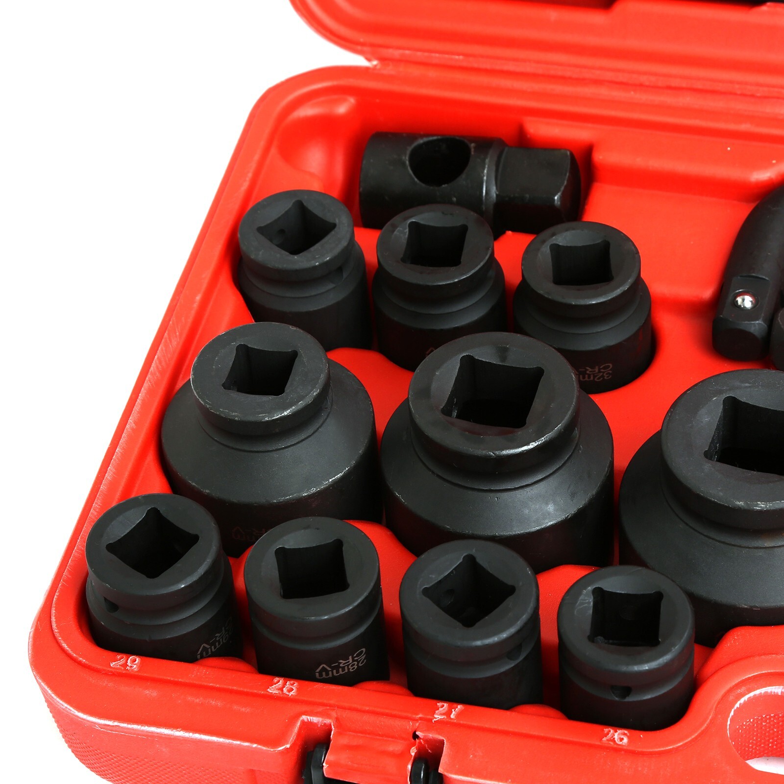 3/4″ Dr Metric Impact Socket Set 27 PCS 21 mm to 65 mm Shallow Socket Set