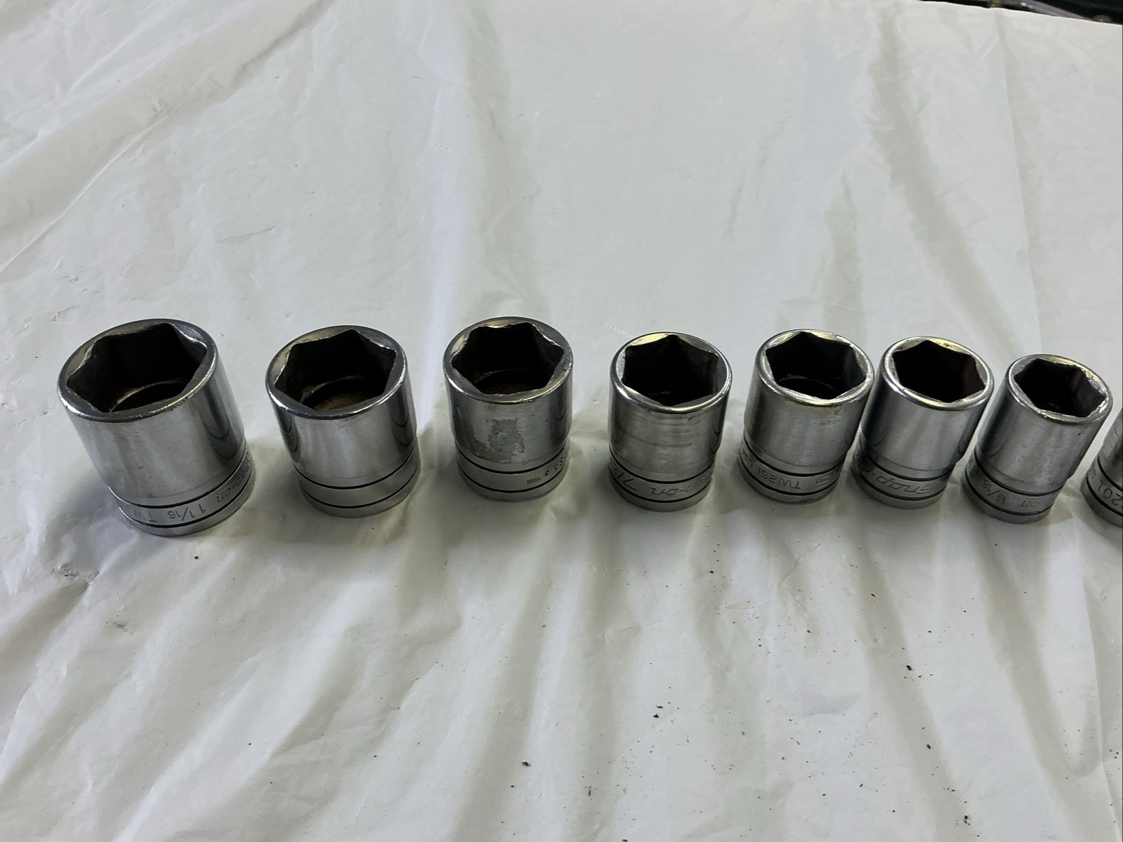 Snap On 1/2″ Dr 12 Pc SAE Shallow 6Pt Socket Set TW Mixed Years 3/8 To 1-1/16