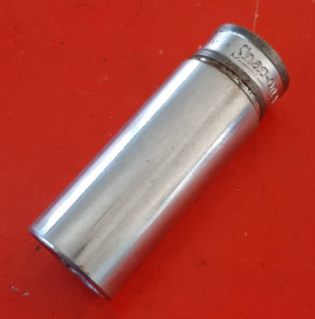 Snap-on Tools 3/8″ Drive 6pt Point 18mm SFSM18 Deep Chrome Socket USA Black Band
