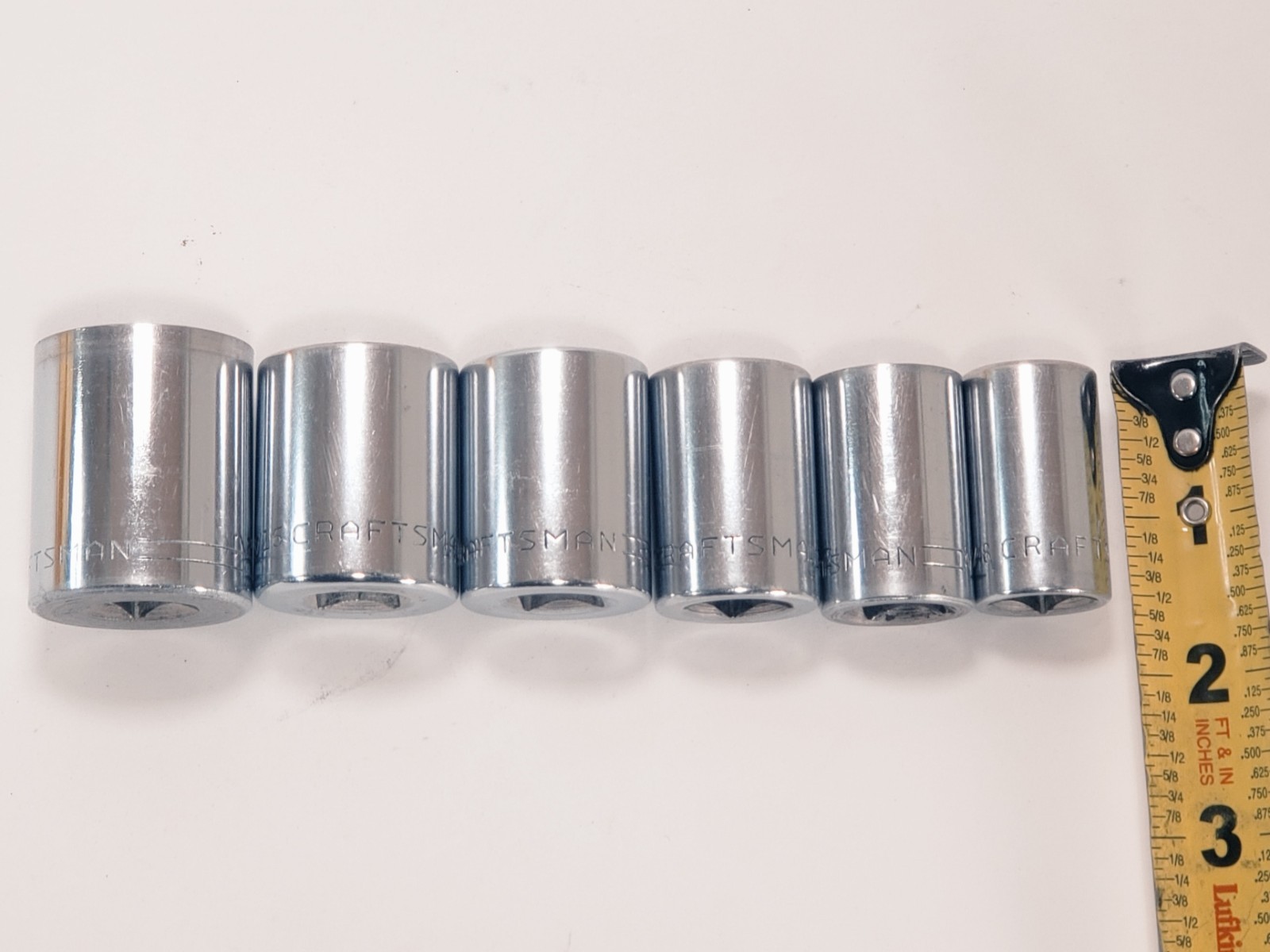 6 Craftsman Socket 1/2” Drive =V= Series 12pt 5/8″,11/16″,3/4″, 7/8″, 15/16″, 1″