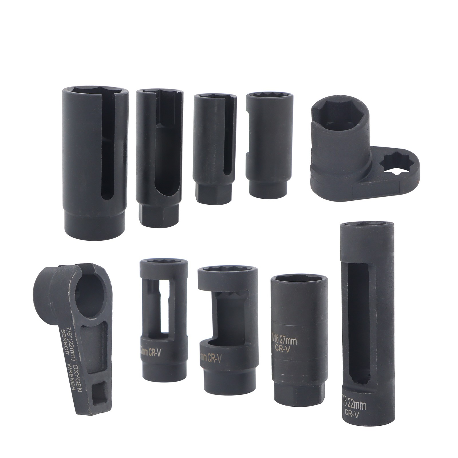 10Pcs O2 Oxygen Sensor and Oil Pressure Sending Unit Removal Socket Tool Set