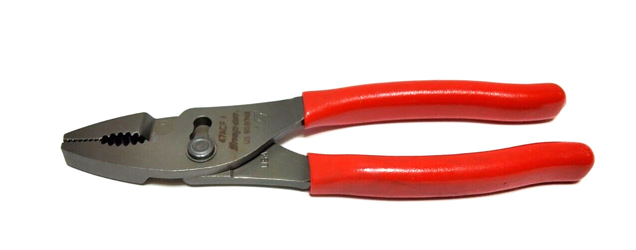 New Snap-on™ 7″ long Red Vinyl Grip Combination Slip Joint Pliers 47ACF
