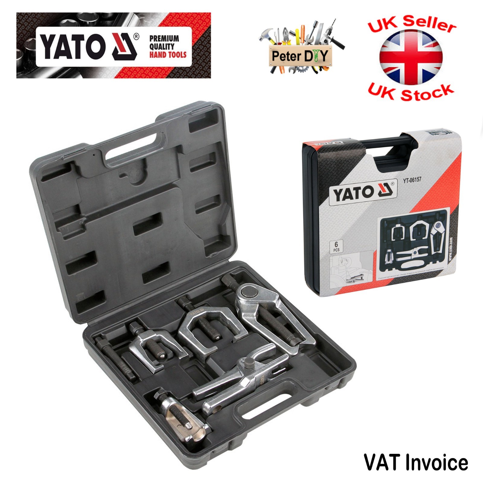 Yato Professional 6pcs FRONT END BALL JOINT SPLITTER Separator Tie Rod EndLifter