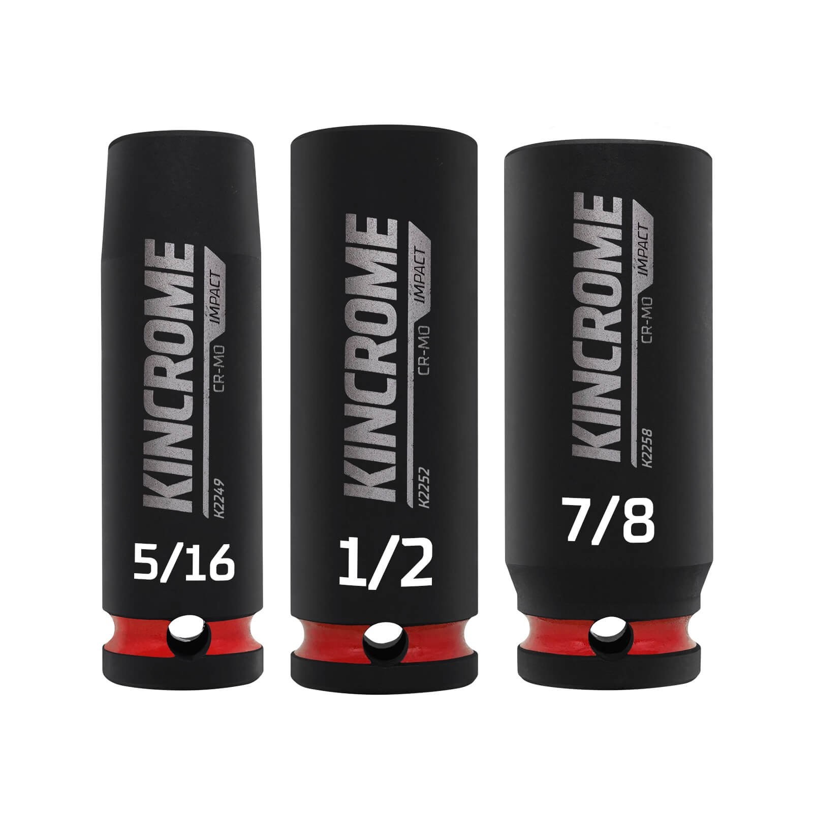 KINCROME 3/8″ Drive Imperial 6 Points Hex DEEP Impact Sockets Size 5/16″ – 7/8″
