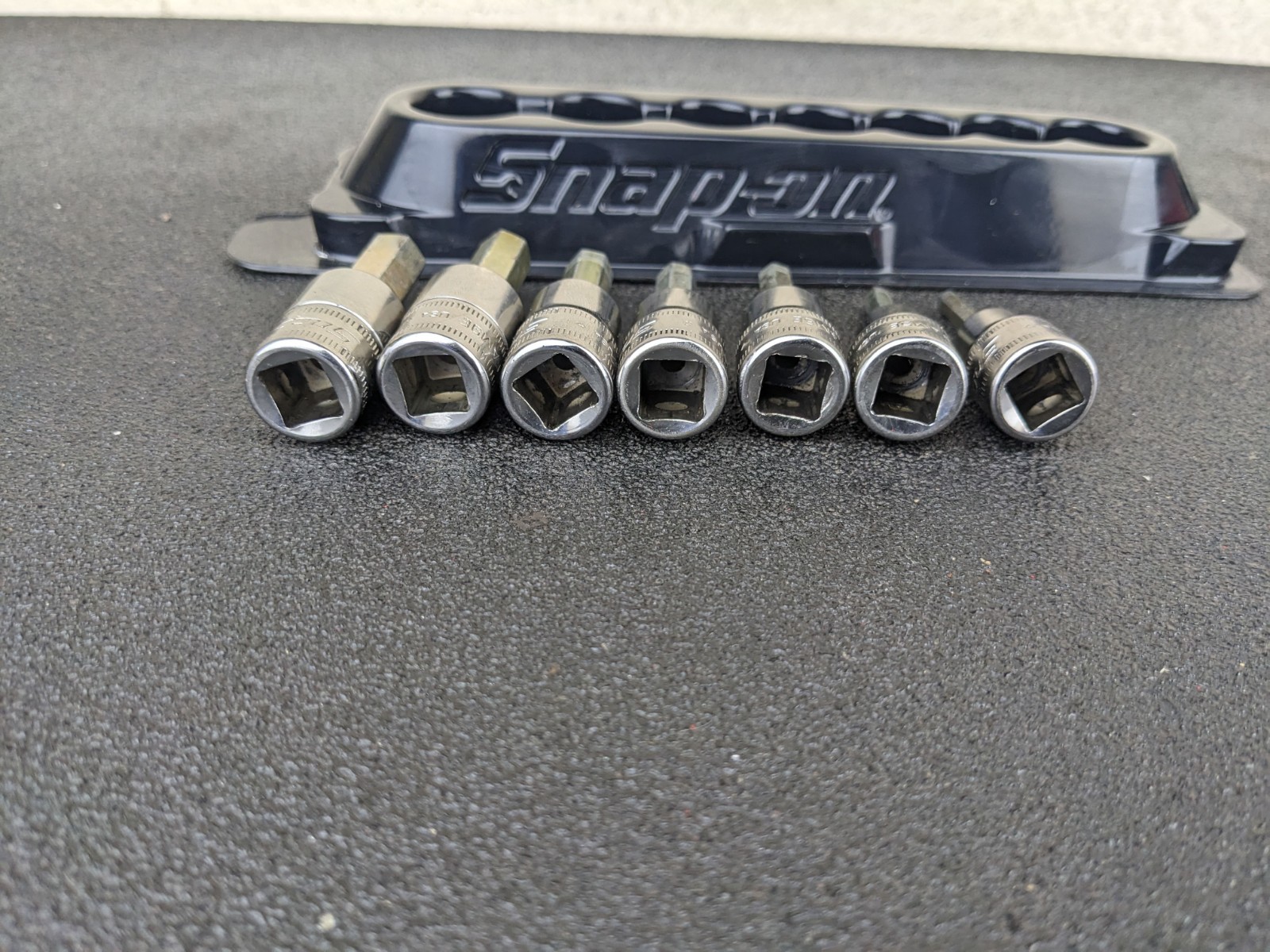 #bp416 Snap On Tools 7 Piece 3/8″ Drive Hex Bit Socket Set 4MM-10MM 207EFAMY