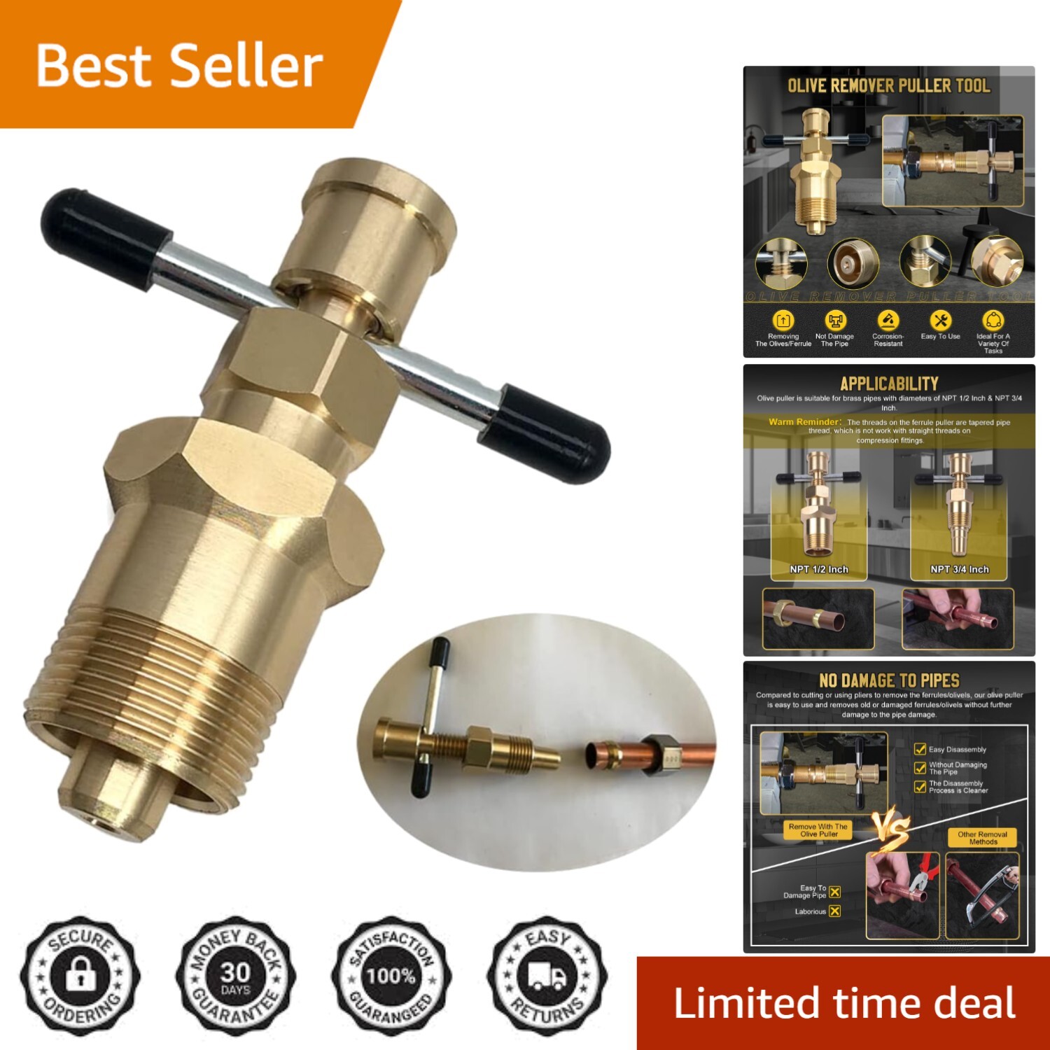 Corrosion-Resistant Olive Puller for Brass Pipes – Easy & Efficient Removal Tool