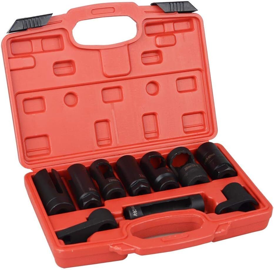10Pcs Oxygen Sensor Socket Set Sensor Oil Pressure Sending Unit Removal Kit