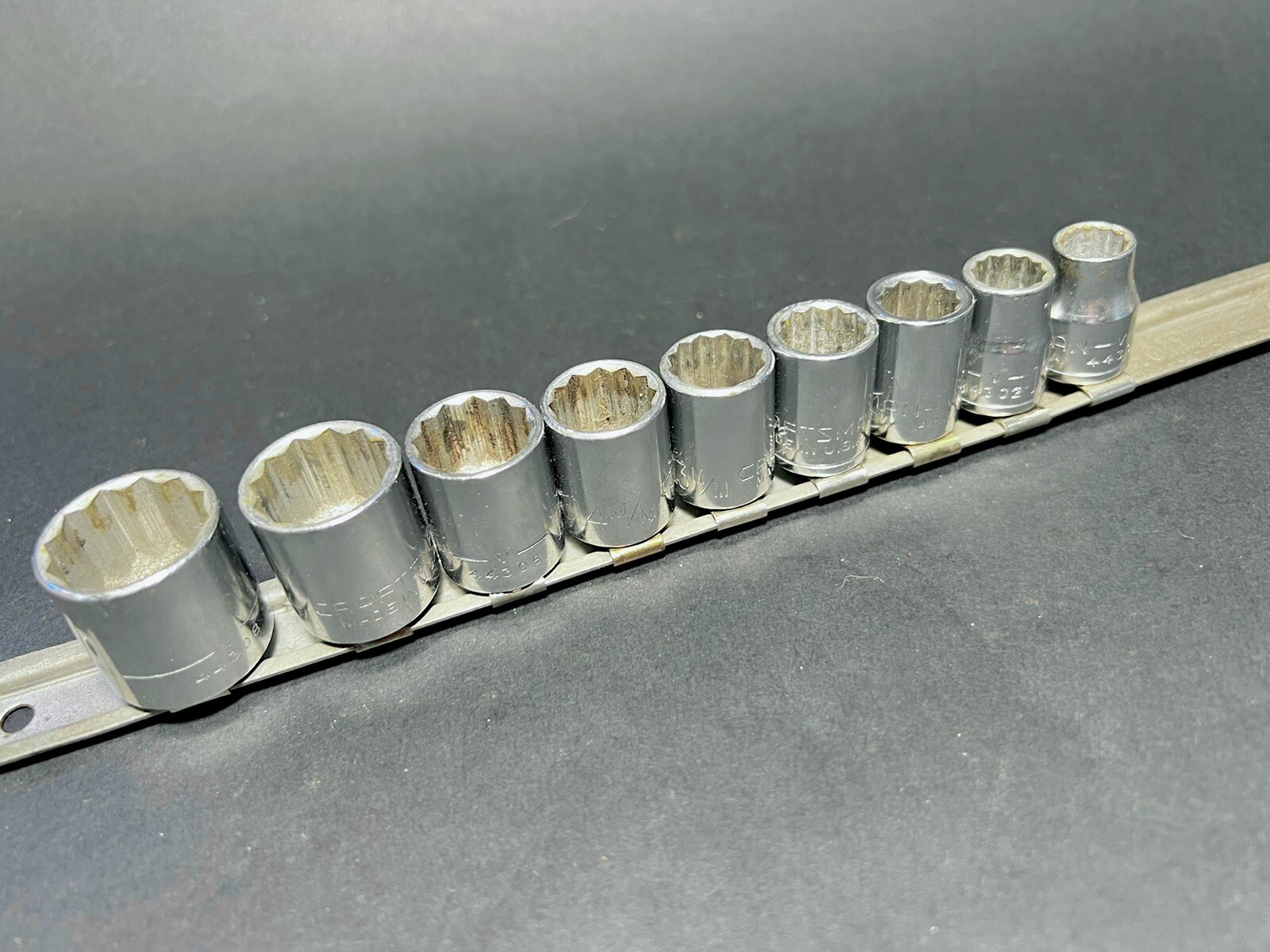 Craftsman Vintage Metric mm 12-Point Socket Set lot of 9 -V-