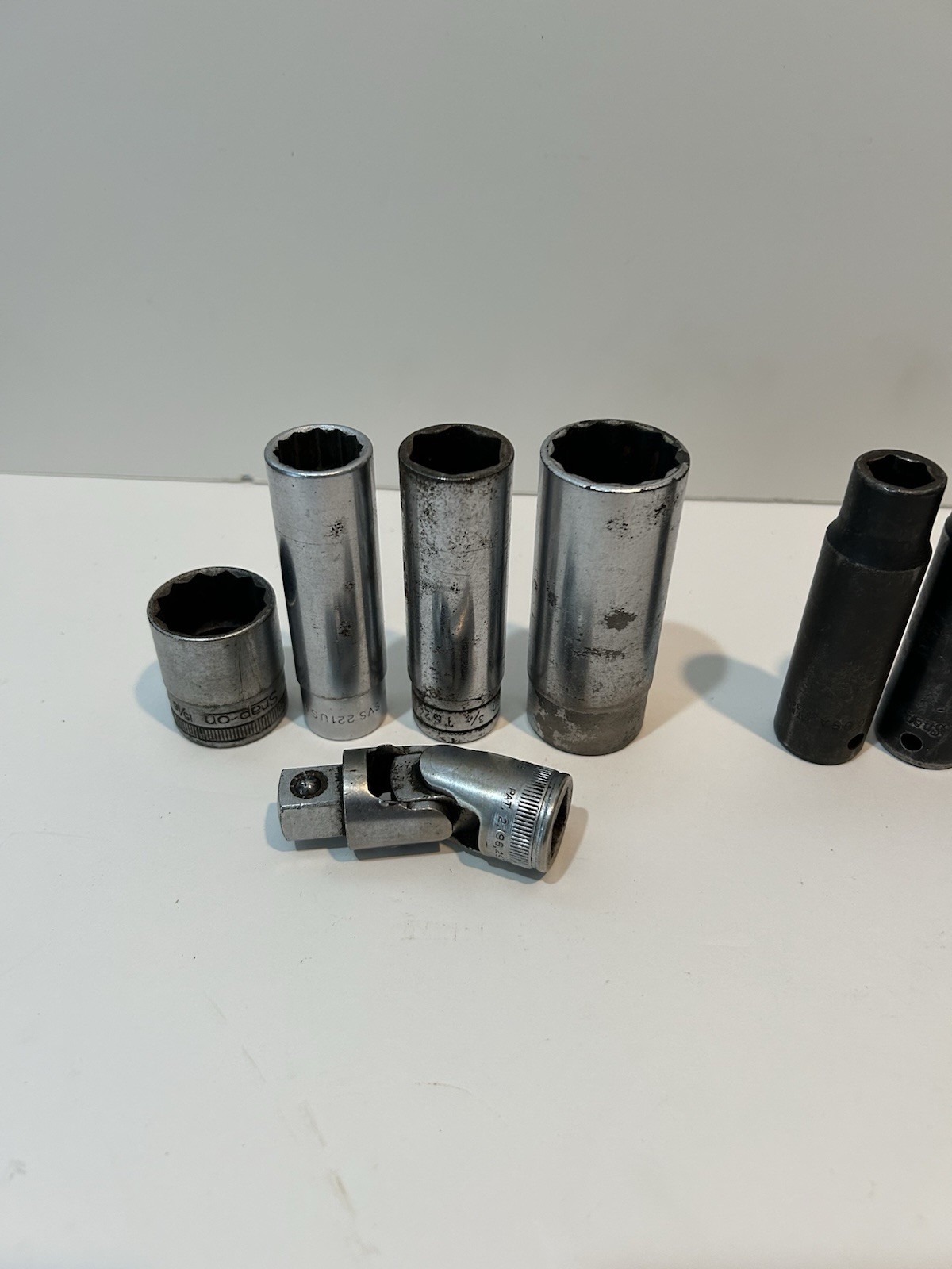 Snap-on Socket Lot/12 Pieces/ 1/2 Inch Drive/Swivel Extension