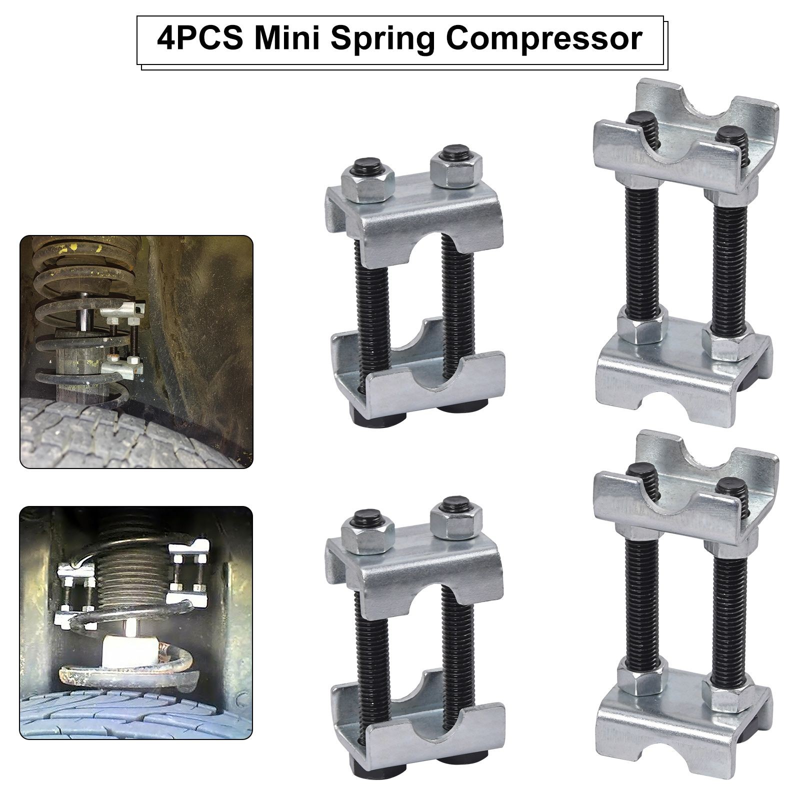 4 pc Mini Coil Spring Compressor Adjustable Spring Struts Shocks Adjuster Tool
