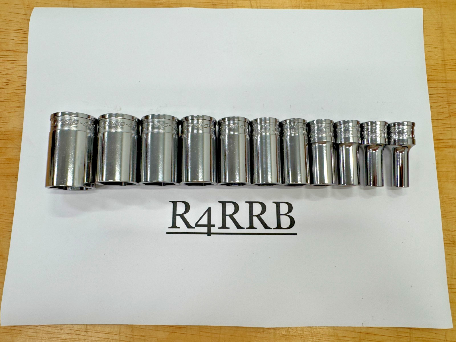 Snap-on Tools USA NEW 11pc 3/8″ Drive SAE Semi Deep 6pt FDX Socket Set 211YFSSY