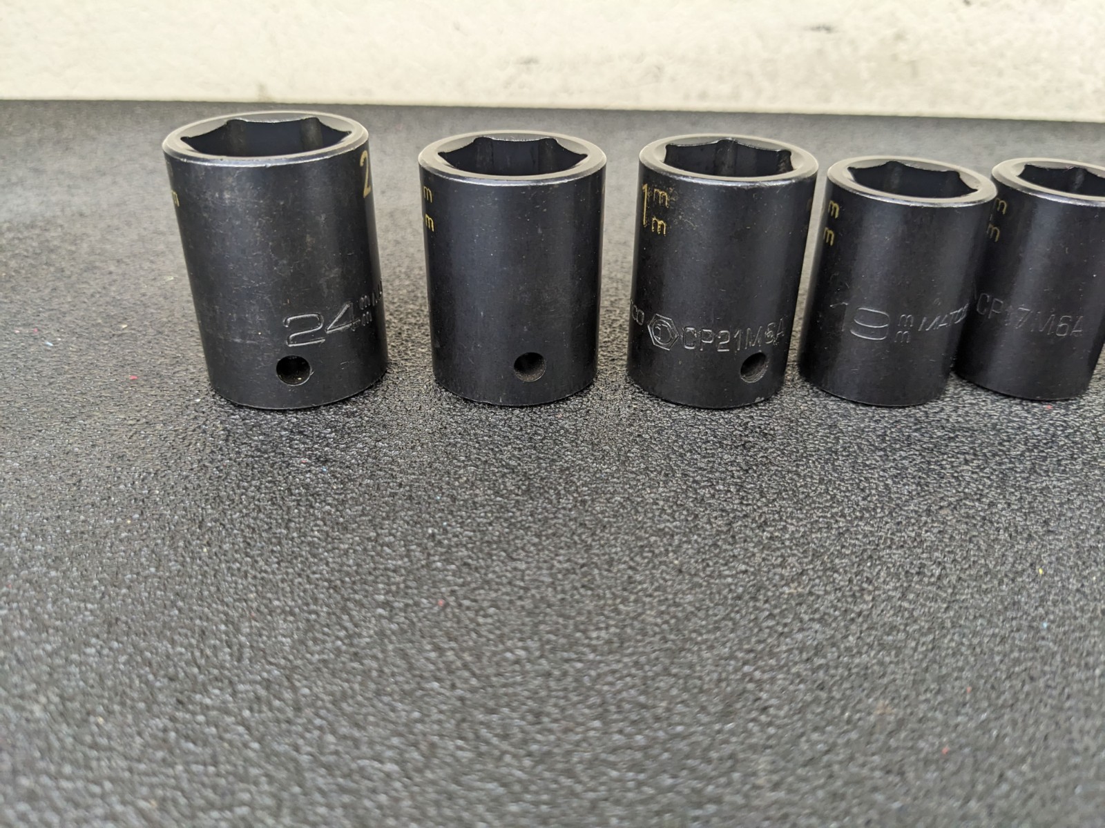 #aw458 MATCO Tools NEW 1/2″ Drive METRIC 6 POINT IMPACT SOCKET SET
