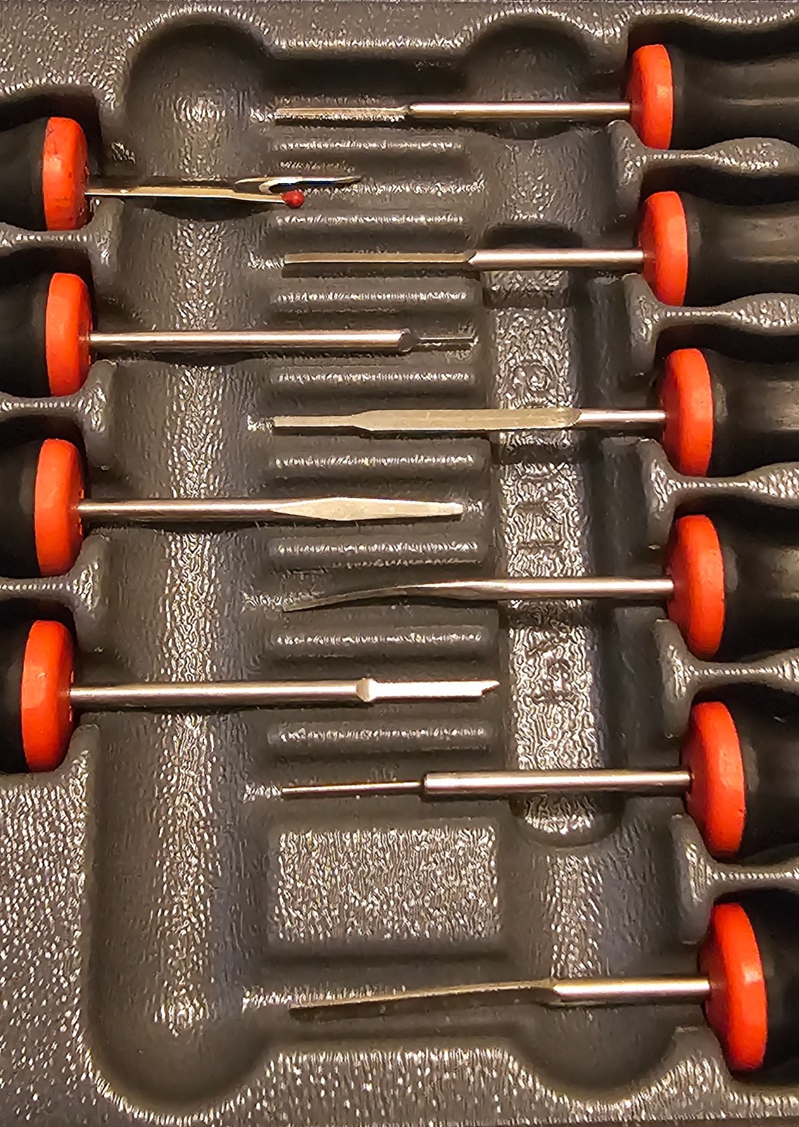 SNAP-ON SGT SOFT GRIP TERMINAL TOOL SET VINTAGE – 10 Pieces Red/Black