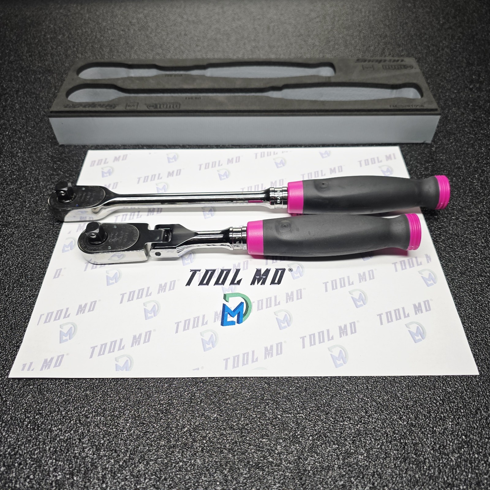 Snap-on Tools USA NEW ELECTRIC PINK 2pc 3/8″ Drive 100 Tooth Cynergy Ratchet Set