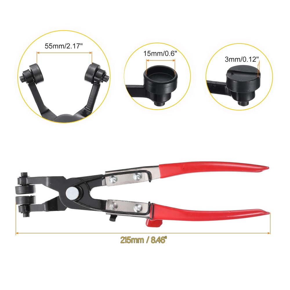 45° Hose Clamp Pliers Water Pipe Fuel Coolant Clip Ring-Type or Flat-Band Hose