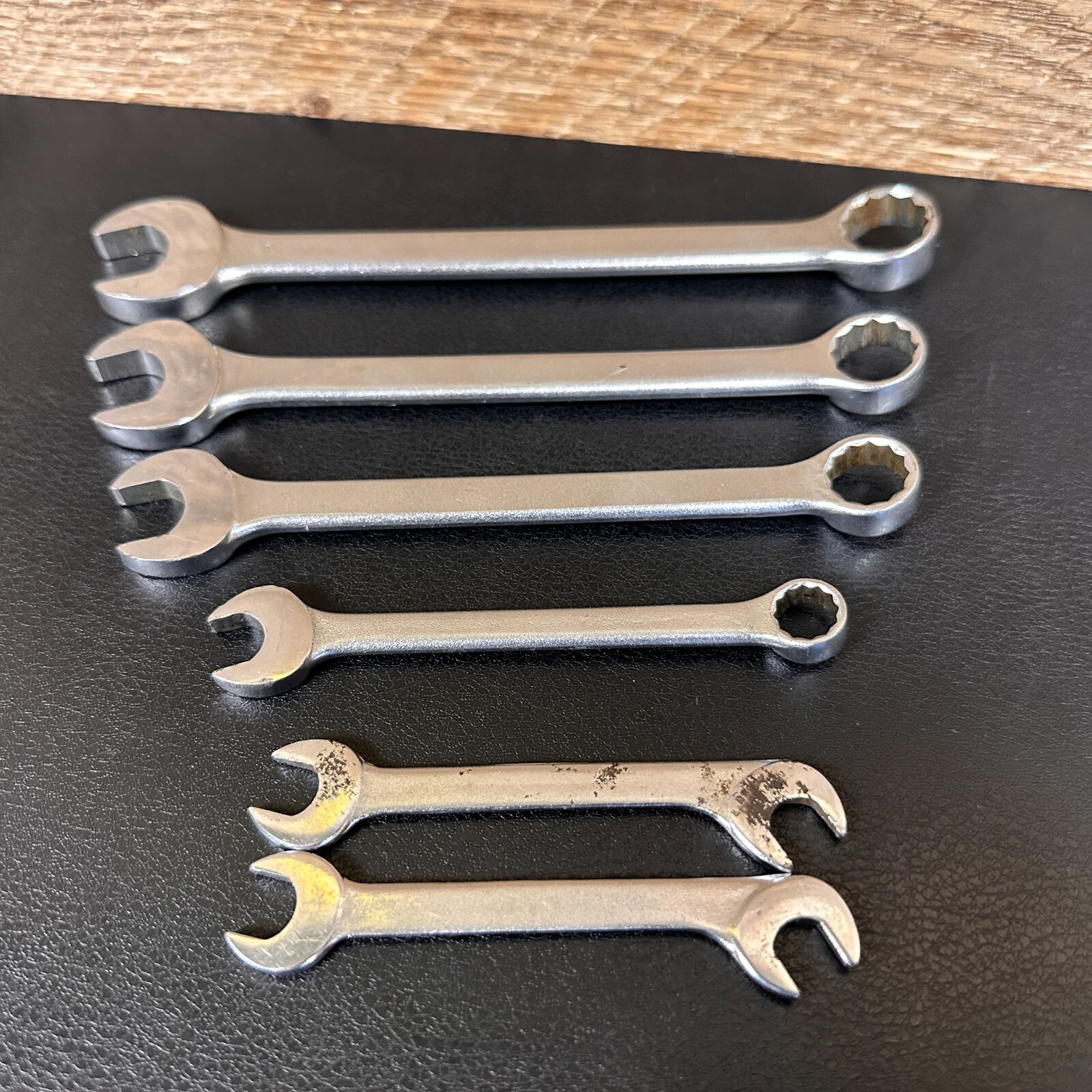 Vintage 1960 PROTO MFD USA Combination Wrench Set SAE 1212, 1216, 1218, 1220 6pc