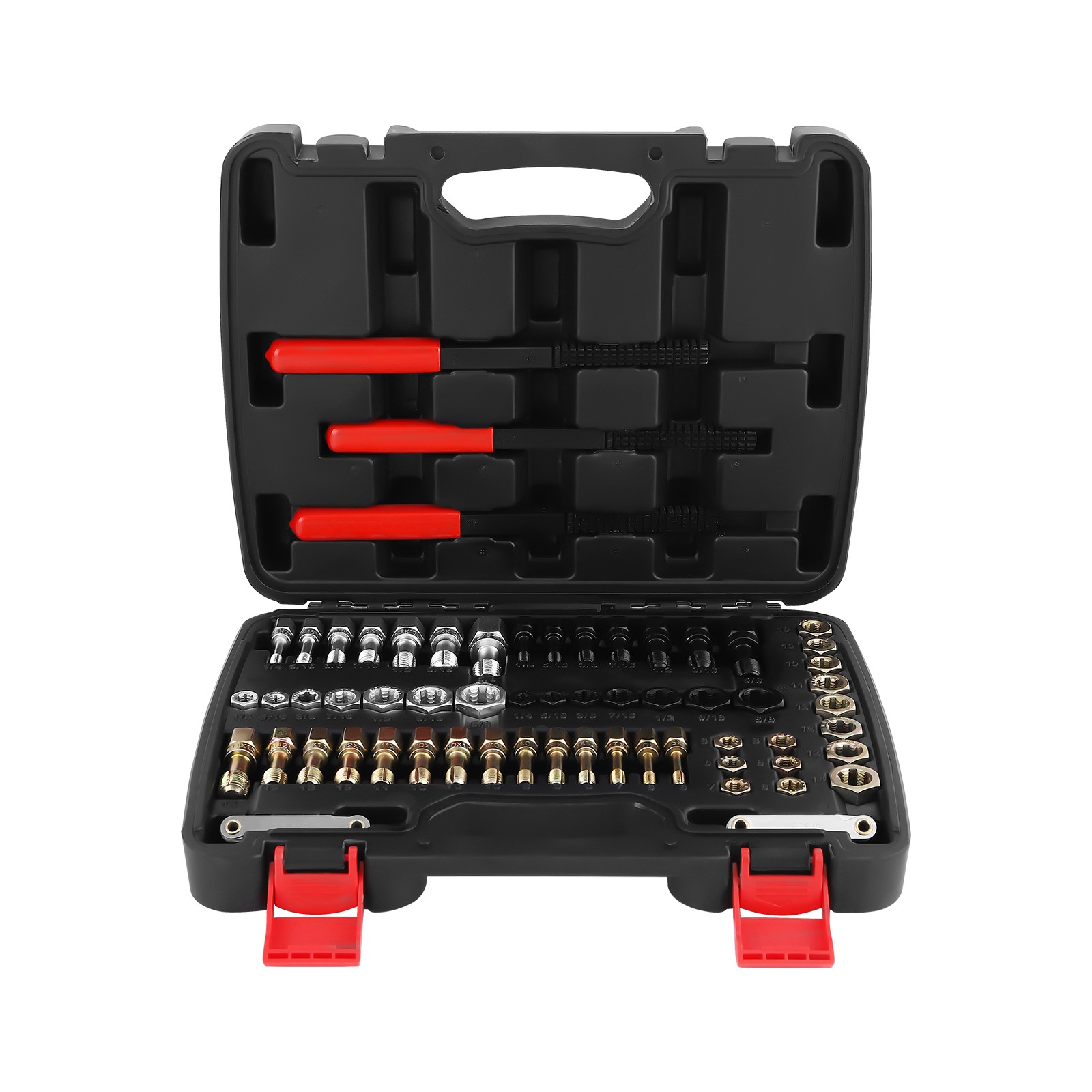 Professional 61pc Thread Tool Set Heat-Treated Steel UNC/UNF/Metric + 3 Files