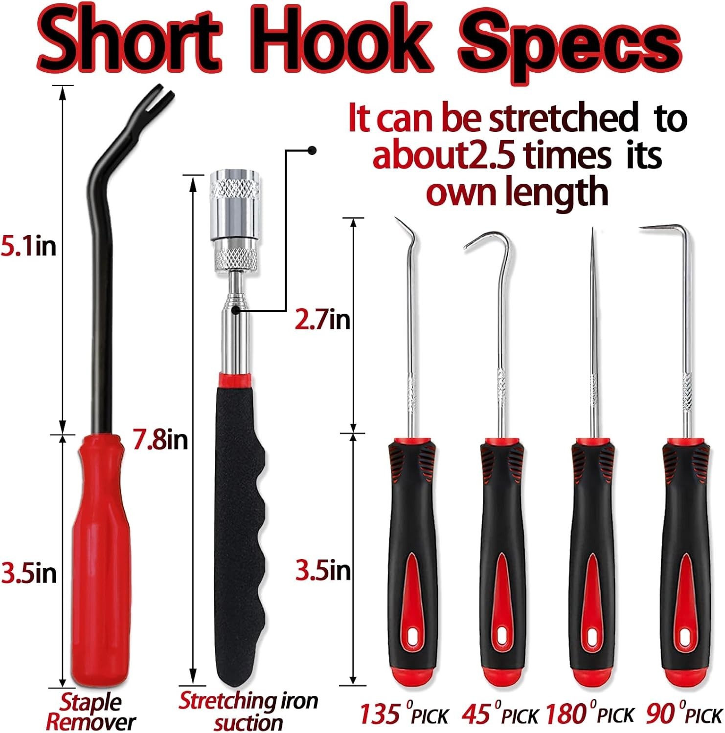 15Pcs Carbon Steel Precision Pick Hook Trim Removal Tool Set Automotive Maint…