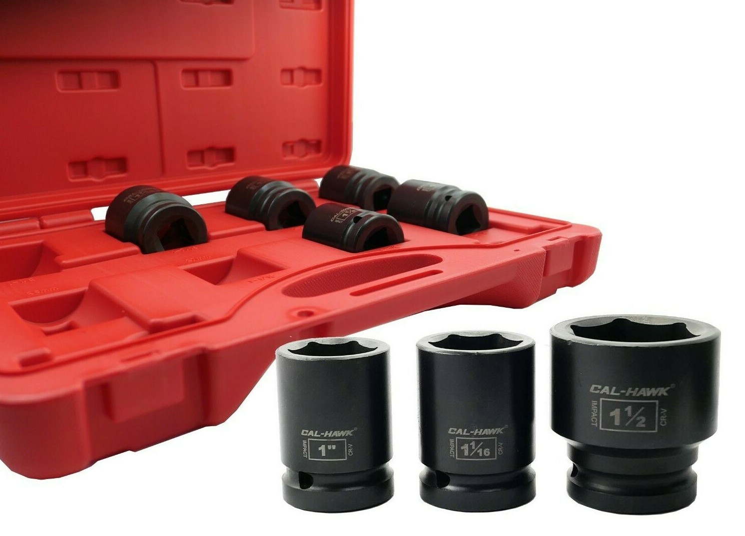8PC 3/4″ DR. 6 Point Standard Air Impact Tool SAE CRV Pro 1″ to1-1/2″ Socket Set